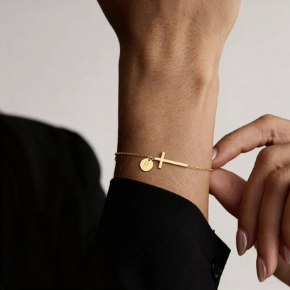 Pulsera con Inicial "Cruz"