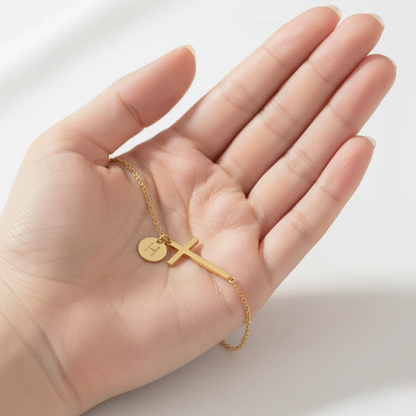 Pulsera con Inicial "Cruz"