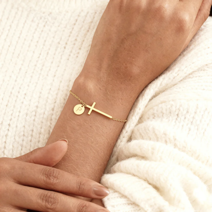 Pulsera con Inicial "Cruz"