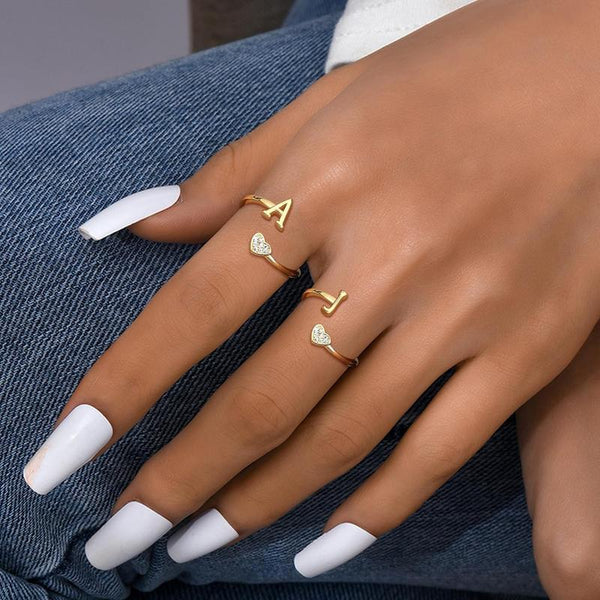 Anillo Bendiciones Con Inicial Personalizada