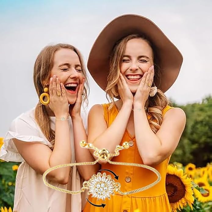Pulsera Giratoria de Girasol
