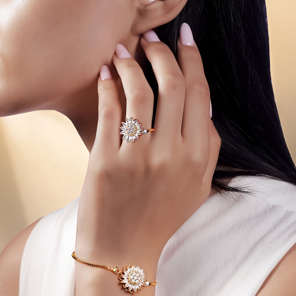 Pulsera Giratoria de Girasol