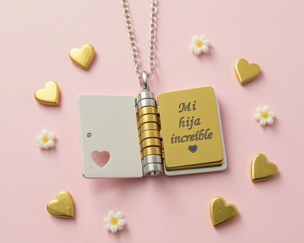 Collar con libro «Mi pequeña estrella» para mi hija
