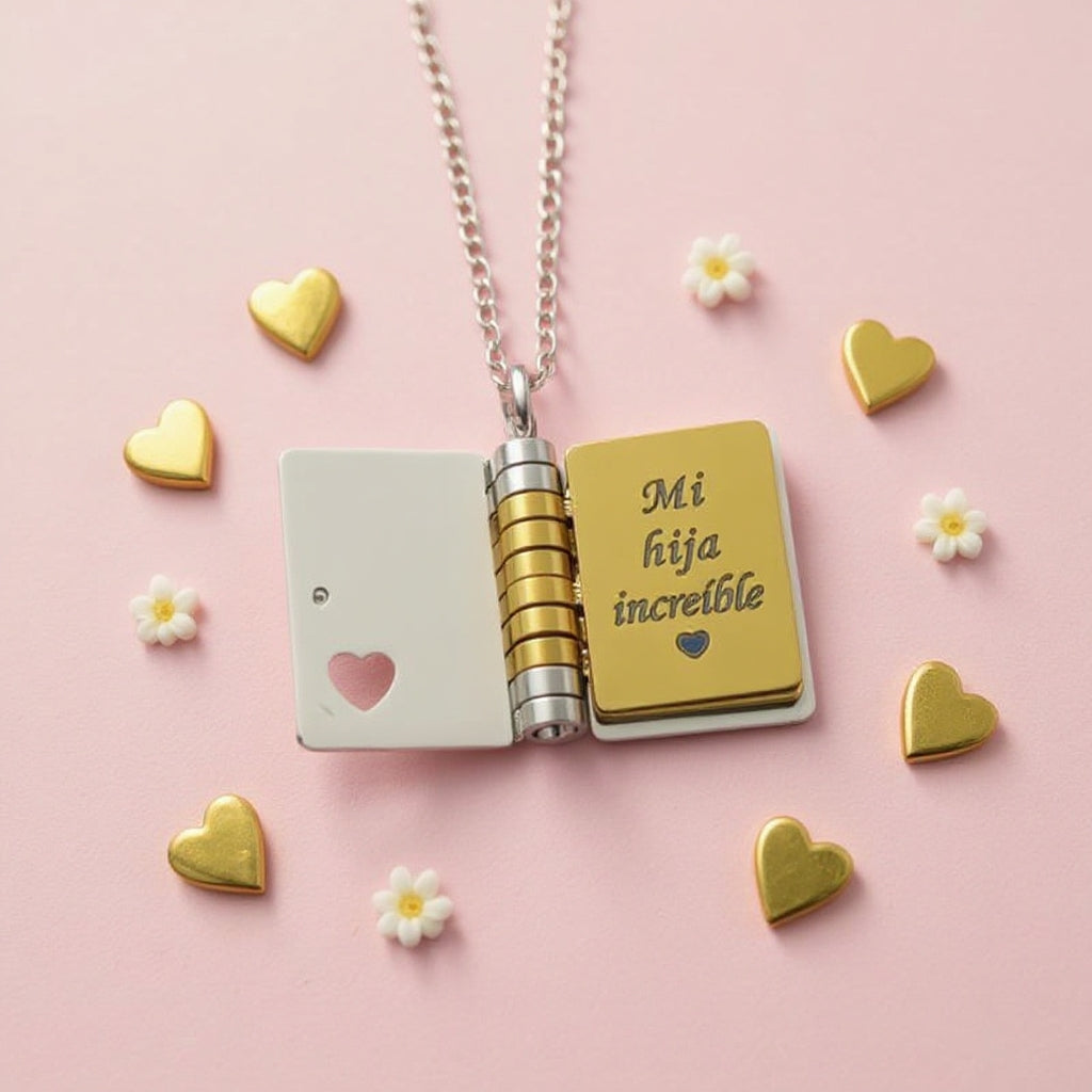 Collar con libro «Mi pequeña estrella» para mi hija