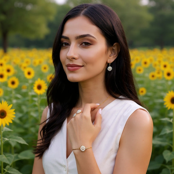 Pulsera Giratoria de Girasol