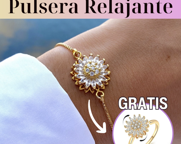 Pulsera Giratoria de Girasol