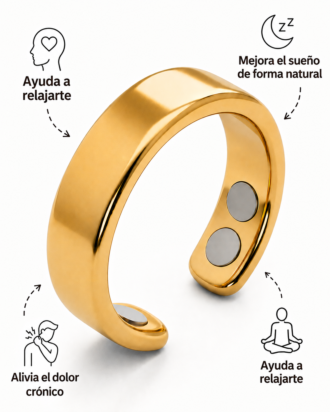 Anillo con Magneto- Bienestar diario, equilibrio natural