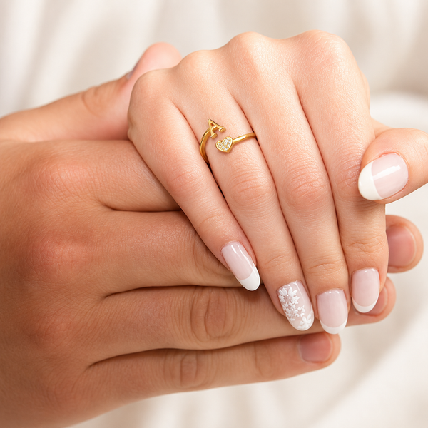 Anillo Bendiciones Con Inicial Personalizada