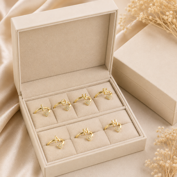 Anillo Bendiciones Con Inicial Personalizada