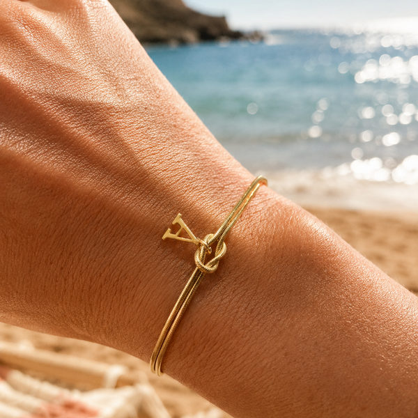 Pulsera Nudo Amor Con Inicial