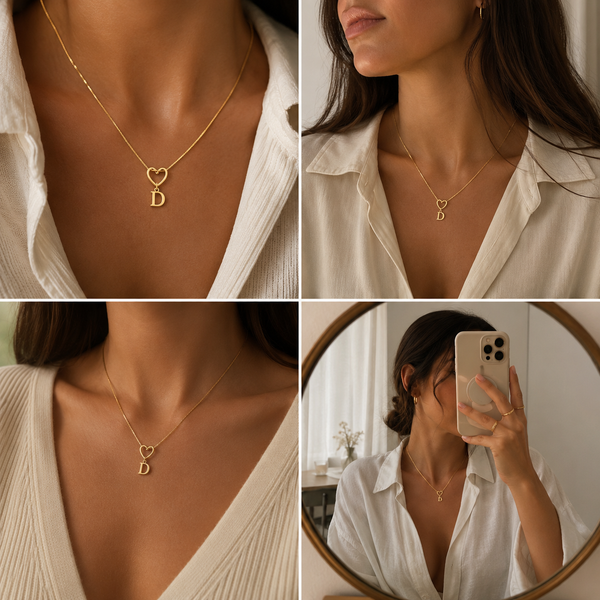 Collar de Corazón con Inicial