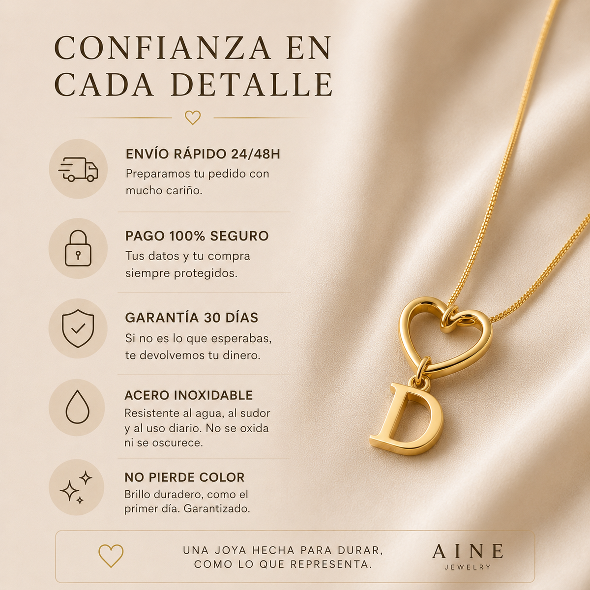 Collar de Corazón con Inicial