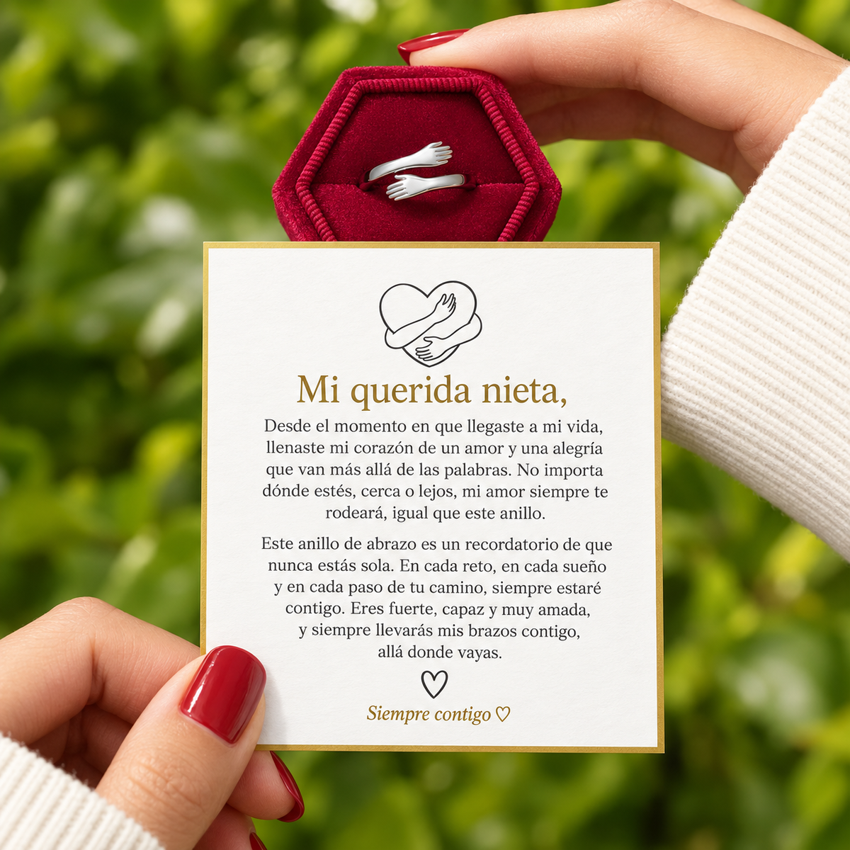 Anillo Abrazo- A Mi Nieta