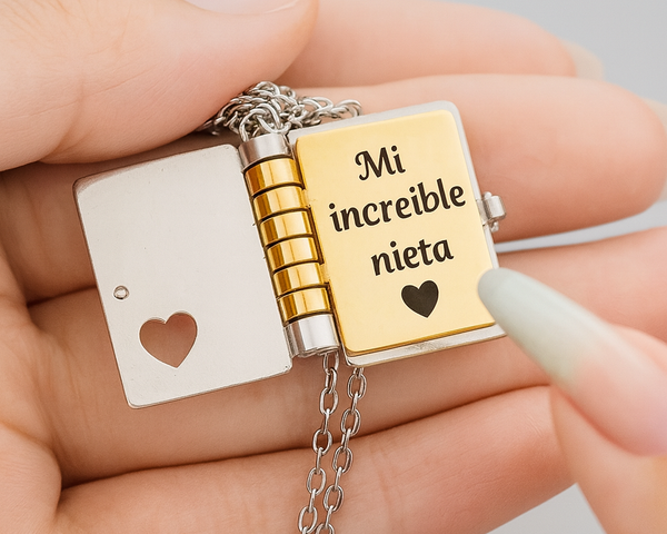 Collar libro Mi Pequeña Estrella para Mi Nieta