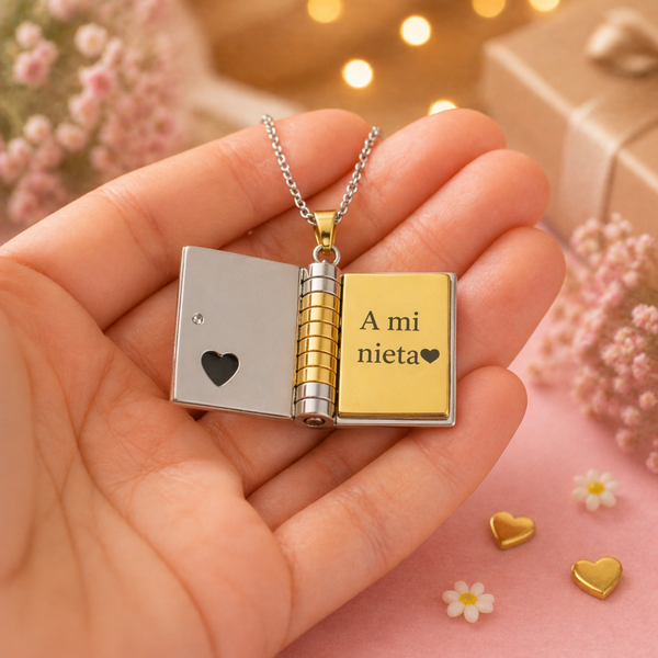 Collar libro Mi Pequeña Estrella para Mi Nieta