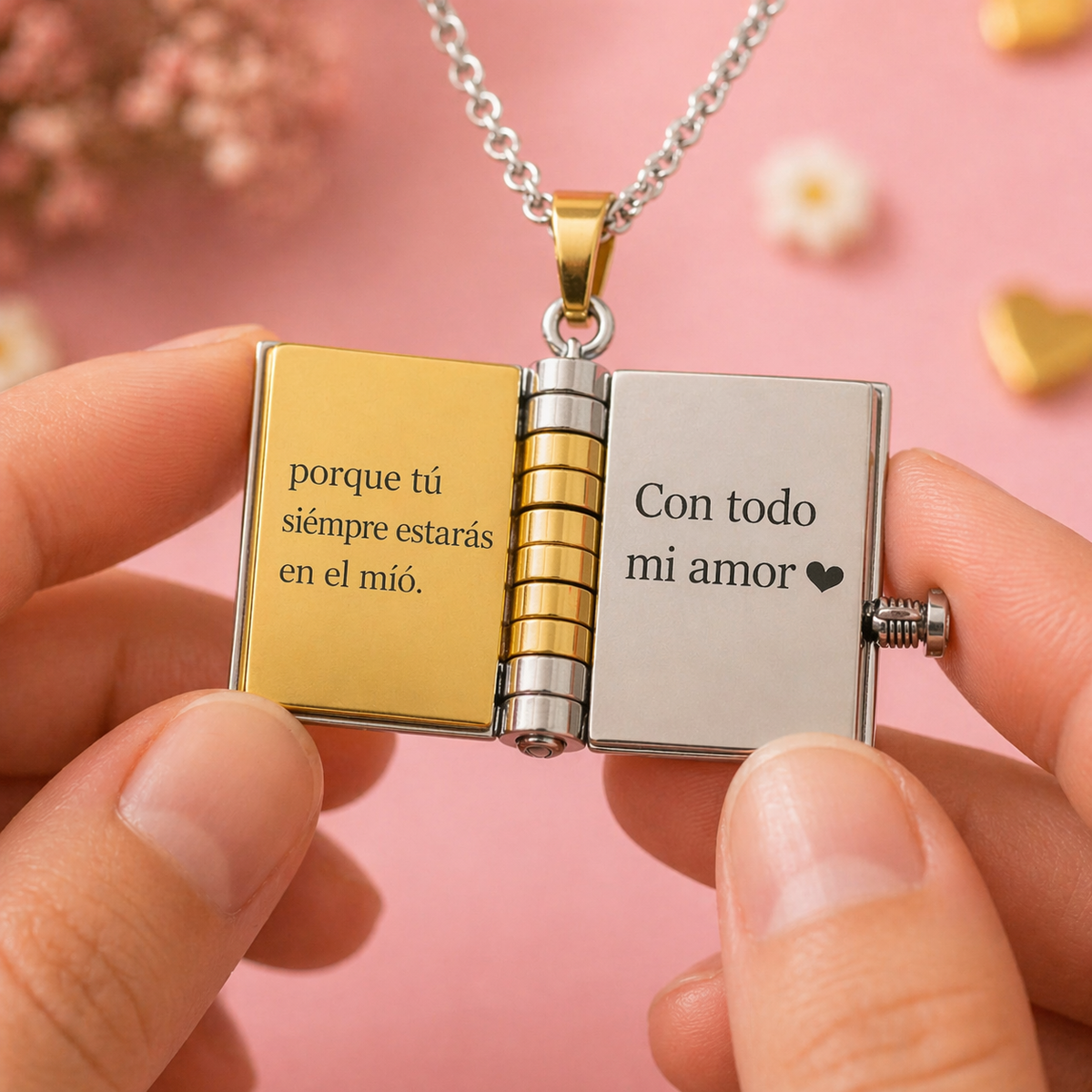 Collar con libro «Mi pequeña estrella» para mi hija
