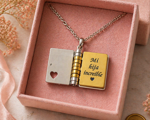 Collar con libro «Mi pequeña estrella» para mi hija