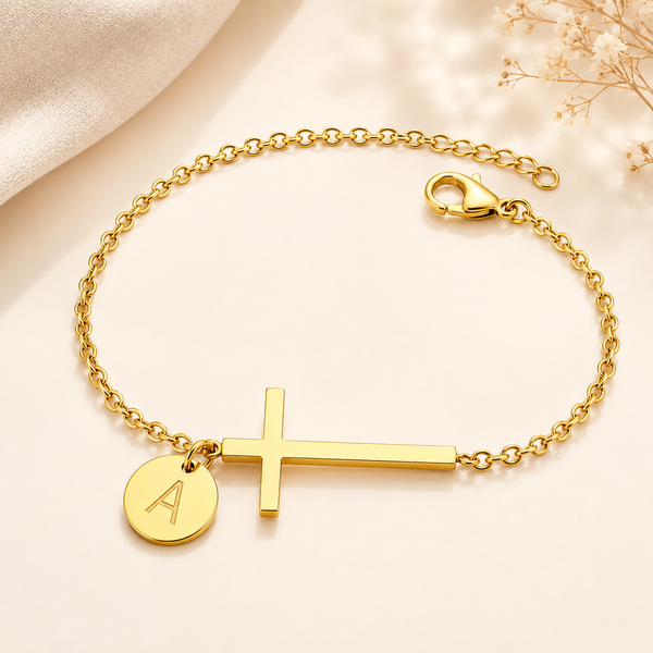 Pulsera con Inicial "Cruz"