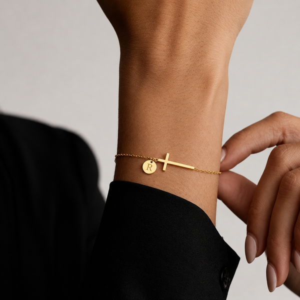 Pulsera con Inicial "Cruz"
