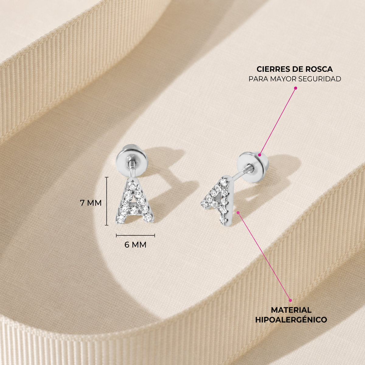 Pendientes con Inicial para mi Estrella
