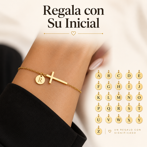Pulsera con Inicial "Cruz"