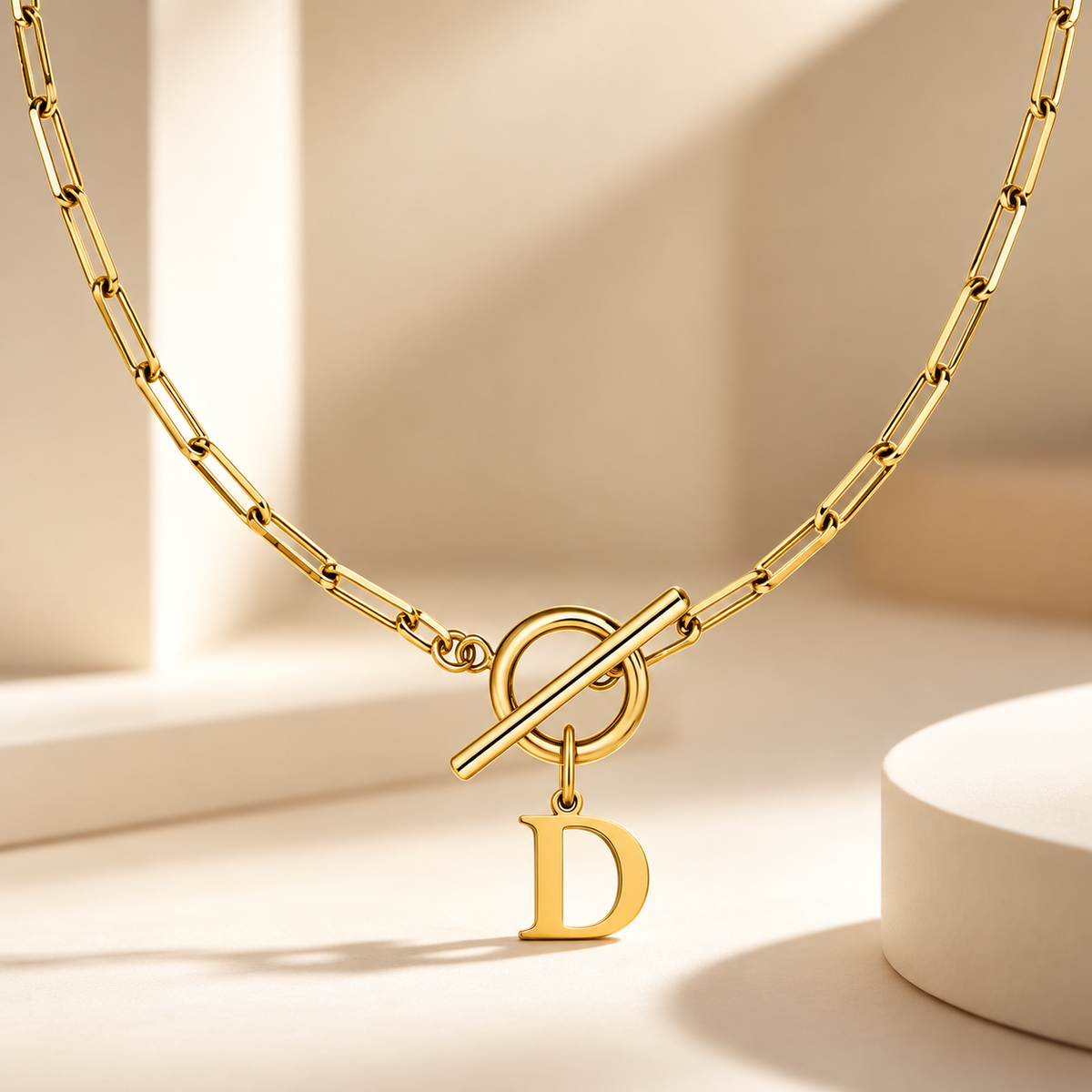 Collar con Colgante Inicial Personalizada