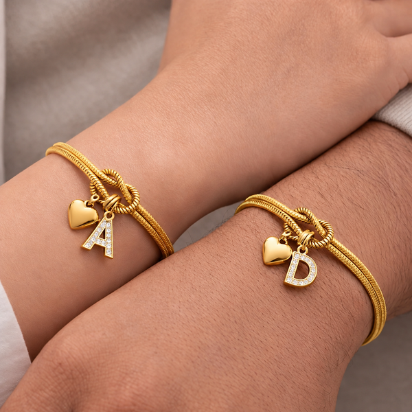 Pulsera Nudo del Amor con Inicial