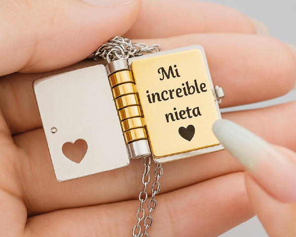 Collar libro Mi Pequeña Estrella para Mi Nieta