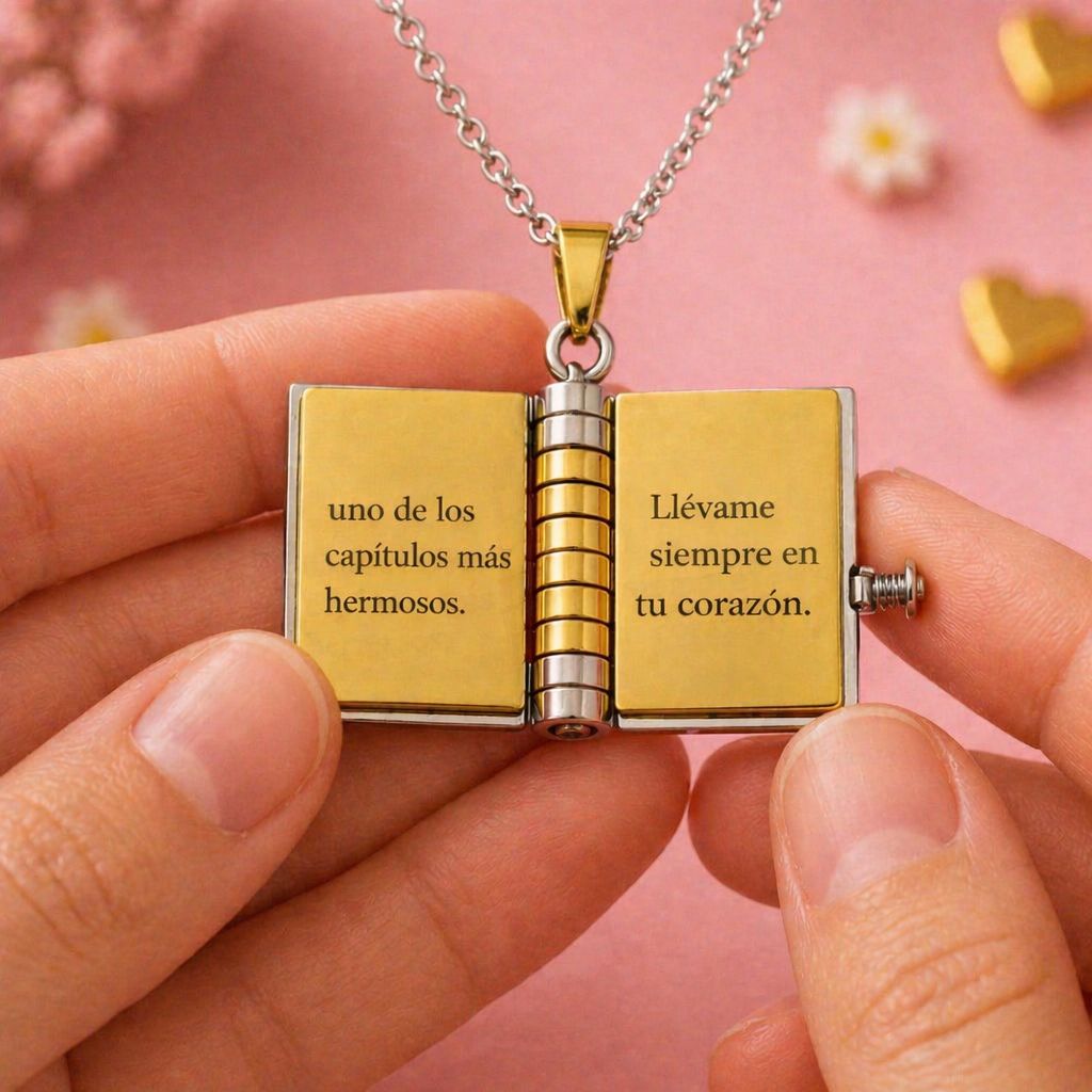 Collar libro Mi Pequeña Estrella para Mi Nieta