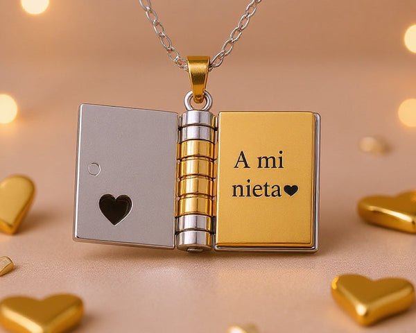 Collar libro Mi Pequeña Estrella para Mi Nieta