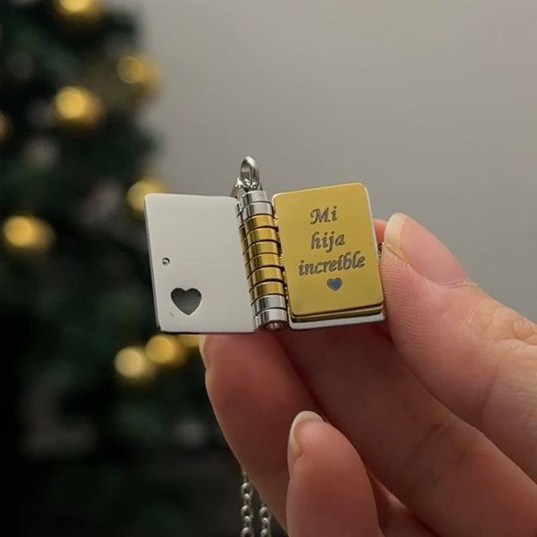 Collar con libro «Mi pequeña estrella» para mi hija