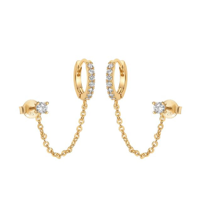 Pendientes Cadena de Oro