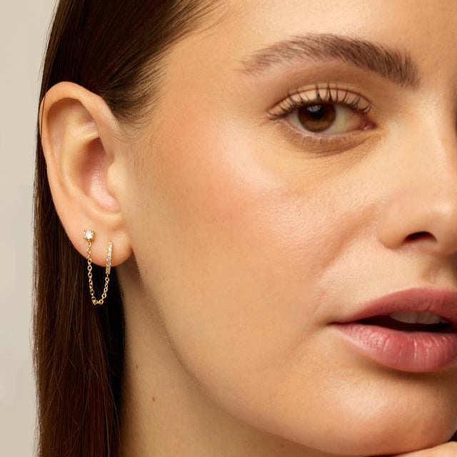 Pendientes Cadena de Oro