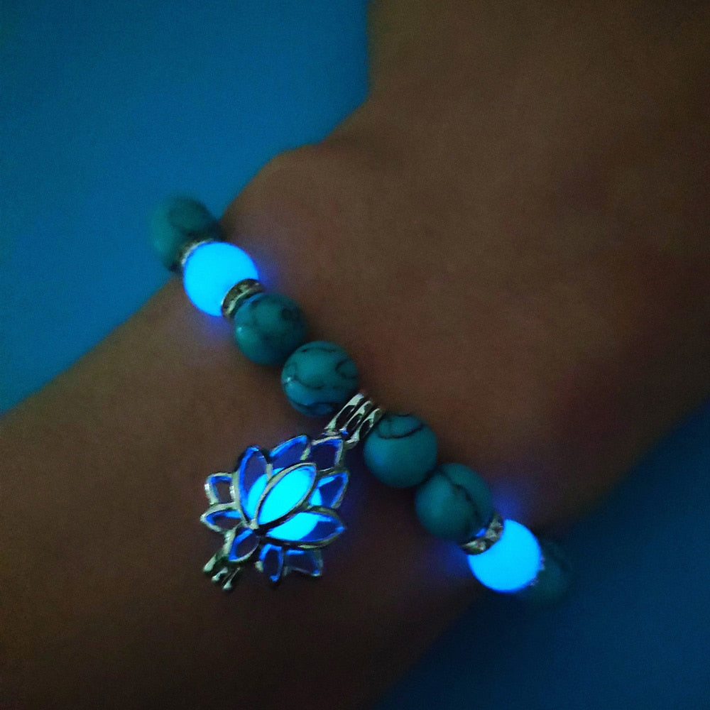 Pulsera Flor de Loto-Brilla en la Oscuridad