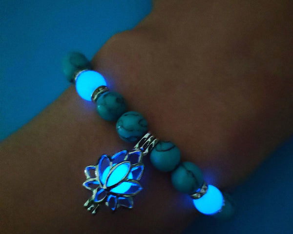Pulsera Flor de Loto-Brilla en la Oscuridad