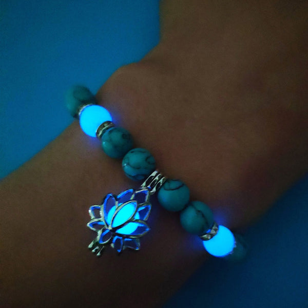 Pulsera Flor de Loto-Brilla en la Oscuridad