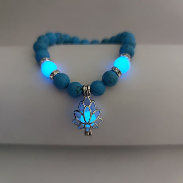 Pulsera Flor de Loto-Brilla en la Oscuridad